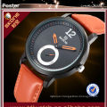 SKONE 9240 Orange Brown Black Leather Band Men Watches Luxury